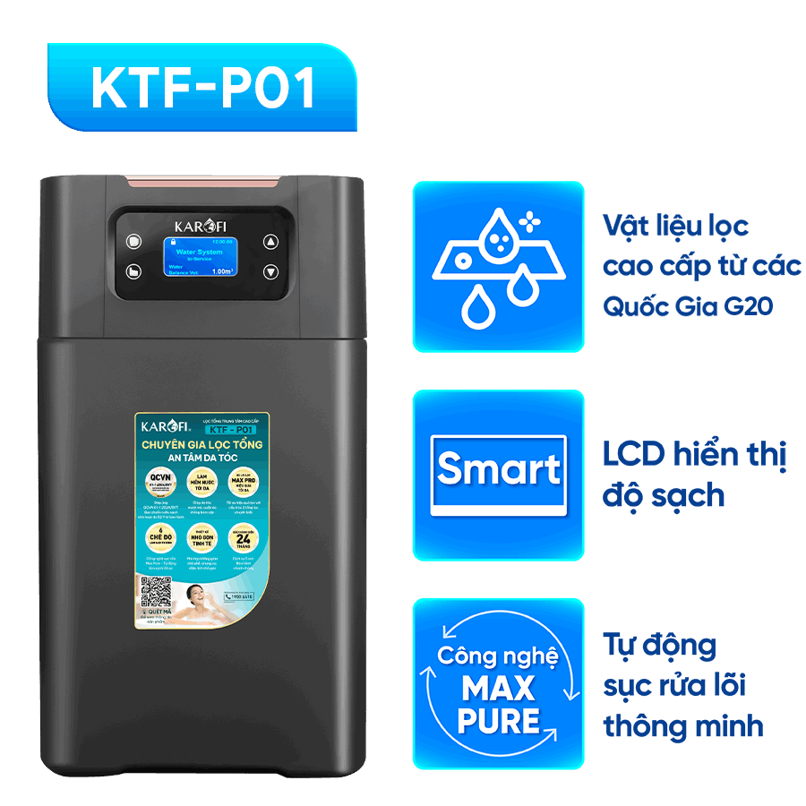 Lọc tổng trung tâm cao cấp Karofi KTF-P01
